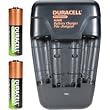 Duracell Value Charger With 2AA Pre Charged Rechargeable NiMH Batteries, CEF14X2