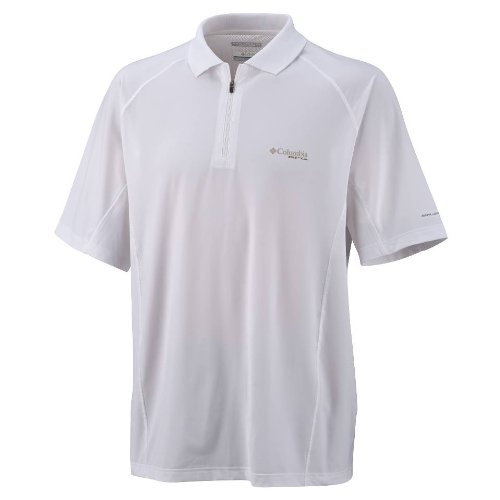 Columbia Sportswear Gen 2 Freezer Polo Shirt (Large, White, Cool Grey)