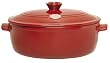 Emile Henry Flame Top 6-1/3-Quart Oval Oven, Red