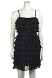 IMAGE OF Juicy Couture Women's Black Tiered Chiffon Ruffle Dress, 4