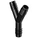 Thogus Polypropylene Tube Fitting, Wye, Black, Barbed
