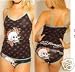 ED HARDY #3005 SHELF BRA CAMISOLE SKULLS & ROSES XTRA SMALL