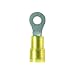 Panduit PN10-56RX-L Ring Terminal, Nylon Insulated, Expanded Insulation, 12 - 10 AWG Wire Range, 5/16" Stud Size, Yellow, 0.04" Stock Thickness, 0.265" Max Insulation, 0.52" Terminal Width, 1.27" Terminal Length, 0.42" Center Hole Diameter (Pack of 50)