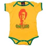 BOB MARLEY - One Love Creeper - Yellow / Green Onesie / Baby T-shirt