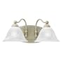Thomas Lighting SL7322-60 Cambridge - Two Light Bath Fixture, Chardonnay Finish with Alabaster Glass