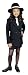CHILD Med. 8-10 - Gangster Gal Costume (Hat, shirt-front, tie, stockings not included...