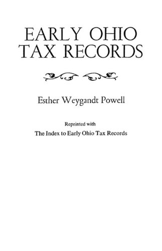 Early Ohio Tax Records Reprinted with 