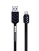 Karnotech® REMAX iPhone charging data cable Lightning to USB Data Sync Charge Cable Noodle Data Cable Fishbone Design for iPhone 6/Plus/iPhone 5s/iPad Air/iPad mini 3.3Ft Black