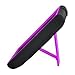 Eagle Cell PALGVS840SPSTPLBK Rugged Armor Hybrid Combo Case with Kickstand for LG Lucid 4G VS840 - Retail Packaging - Purple/Black
