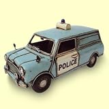 Mini Cooper Polizei,31,5x14x16 cm Blechminiatur