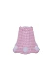 Pink Check White Flower Chandelier Shade