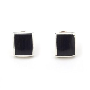Silver & Ebony Cufflinks by Karuni