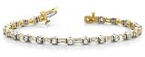 Ladies 3.50CT Two Tone Diamond Tennis Bracelet