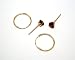 14k Yellow Gold Four Prong 4mm Genuine Garnet-January Stud and 12mm Endless Tube Hoop Set