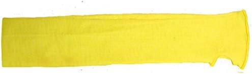 Kevlar Sleeve, Cut &amp; Burn Protection, 14", Yellow, Thumbhole-Bar Tack-ONE