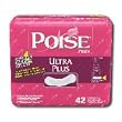 Poise Ultra Plus Absorbency Pads for maximum incontinence protection - 42 pads / Bag, 4 Bags / Case