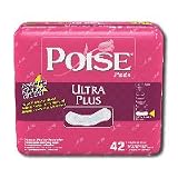 Poise Ultra Plus Absorbency Pads - 42 pads / Bag, 4 Bags / Case