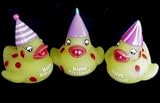 Set of 3 ~ Happy Birthday Light-Up Rubber Ducks
