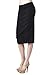 82 Days Women'S Ponte Roma Regular To Plus Below Knee Pencil Skirt - Solid