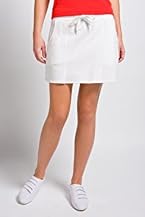 Drawstring Stretch Cotton Fleece Skirt