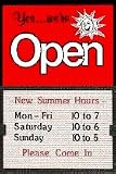 20x14 open closed sign with message board
