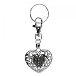 Dangling Heart Purse Pendant in Solid Sterling Silver