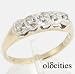 10K Yellow & White Gold Diamond Ring, Circa 1940 - OldCities Estate Jewelry