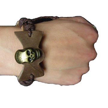Childrens Toyshop  Spielwaren : Piraten-Armband, Metall & Leder