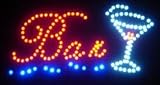 Bar and Martini Flashing LED Sign and Light