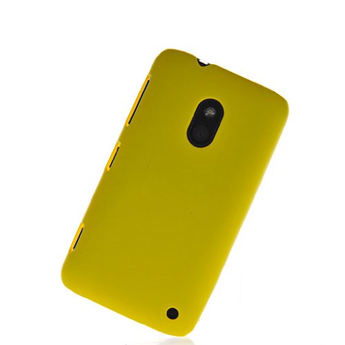 MOONCASE Hard Rubberized Rubber Coating Devise Back Case Cover for Nokia Lumia 620 Yellow