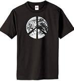 PEACE EARTH 100% Organic Cotton Adult T-shirt - Black