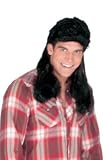 **Super Black Mullet Wig Adult
