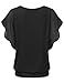 NINEXIS Women's Chiffon Batwing Dolman Top with Banded Hem (S-3XL)