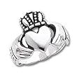Sterling Silver Antiqued Claddagh Ring