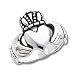 Sterling Silver Antiqued Claddagh Ring