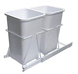 KV Slide Out Bin Double Narrow 27 Quart White