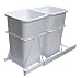 KV Slide Out Bin Double Narrow 27 Quart White