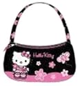 Hello Kitty Black and Pink Hobo Handbag Purse