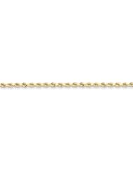 10k Yellow Gold Handmade Diamond-cut Rope Chain Anklet