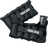 Valeo 5 Lb. Adjustable Ankle/wrist Weights, Black, Pair Removable Weight Packs for Adjustment From 1 Lb. - 5 Lbs.