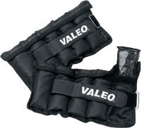 Valeo 5 Lb. Adjustable Ankle/wrist Weights, Black, Pair Removable Weight Packs for Adjustment From 1 Lb. - 5 Lbs.