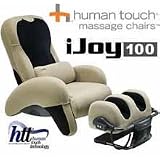 Human Touch iJoy 100 Massage Chair Recliner Lounger + Ottoman 2.0 Foot Calf Massager Camel by Games & Gadgets