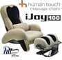 Human Touch iJoy 100 Massage Chair Recliner Lounger + Ottoman 2.0 Foot / Calf Massager Camel