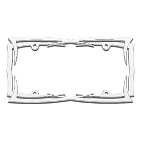 Buy Cruiser Accessories Blades Chrome License Plate Frame by Cruiser Accessories now!