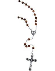 Brown Goldstone Rosary in Sterling Silver