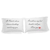 Set of 2 I Love You Pillowcases Super Soft Pillowcases-romantic Valentines Gifts for Couples, Cute Valentines Day Gift Ideas, Good Couple Gifts for Valentines, Romantic Anniversary Gifts