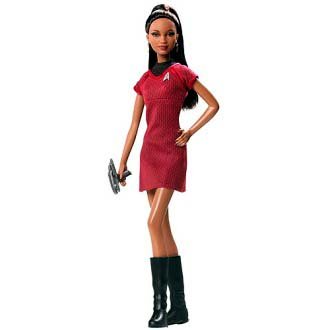Barbie Star Trek Lt. Uhura AA Red & Black Dress Lovely