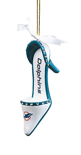 Miami Dolphins High Heeled Shoe Ornament