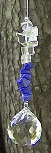 Clear Quartz and Lapis Suncatcher