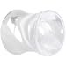 00 Gauge Acrylic Clear White Marble Tunnel Plug